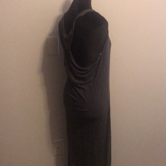 Gray Maxi Flow Dress - Picture 2 of 5